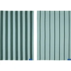 STRIPES Tea Towel 2-pack 50x70 cm, Mint