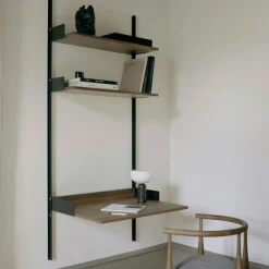 Study Shelf, Black / Oak