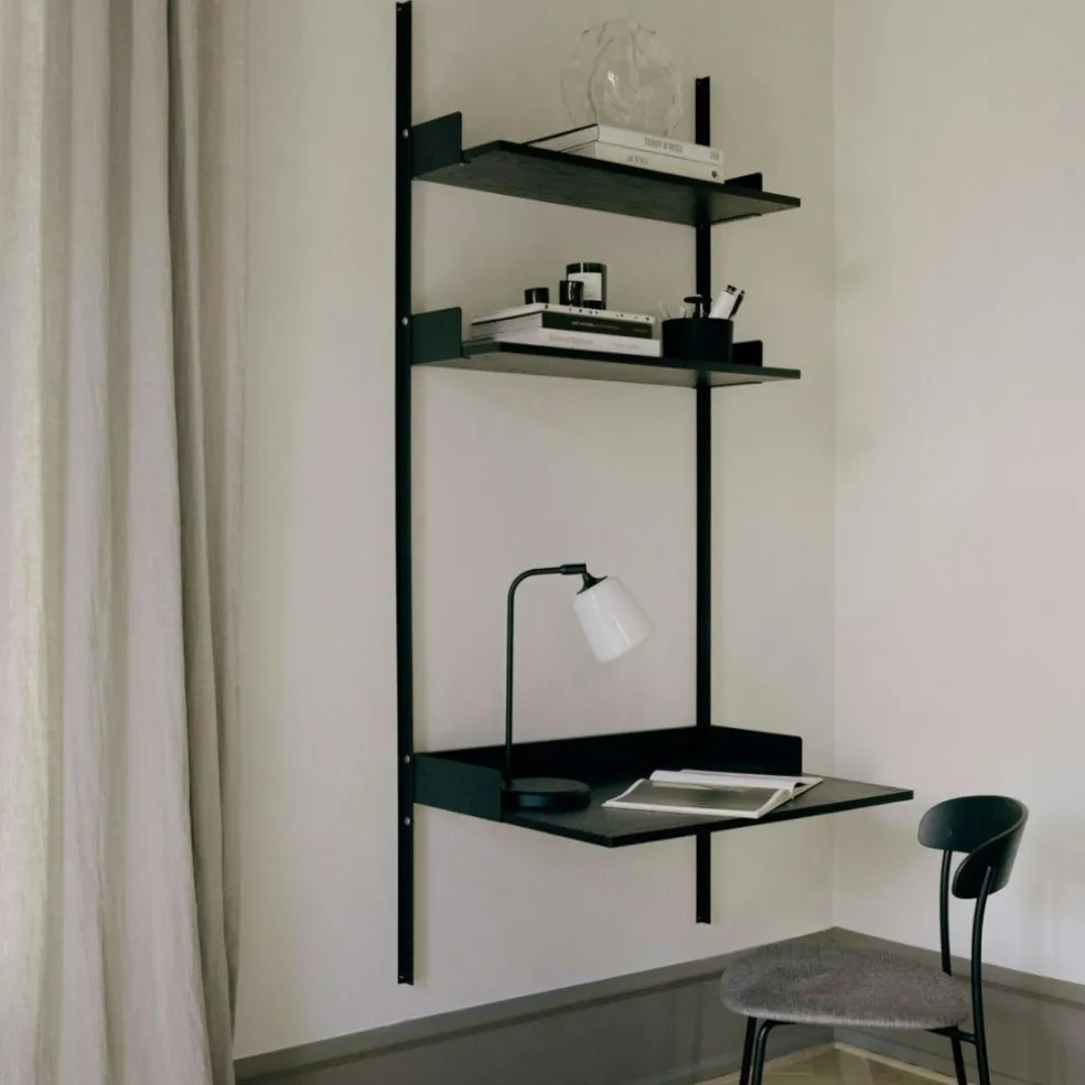 Study Shelf, Black / Oak