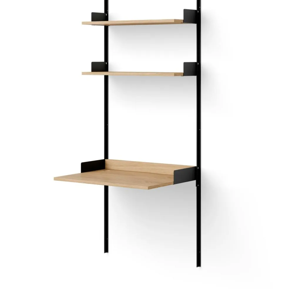 Study Shelf, Black / Oak