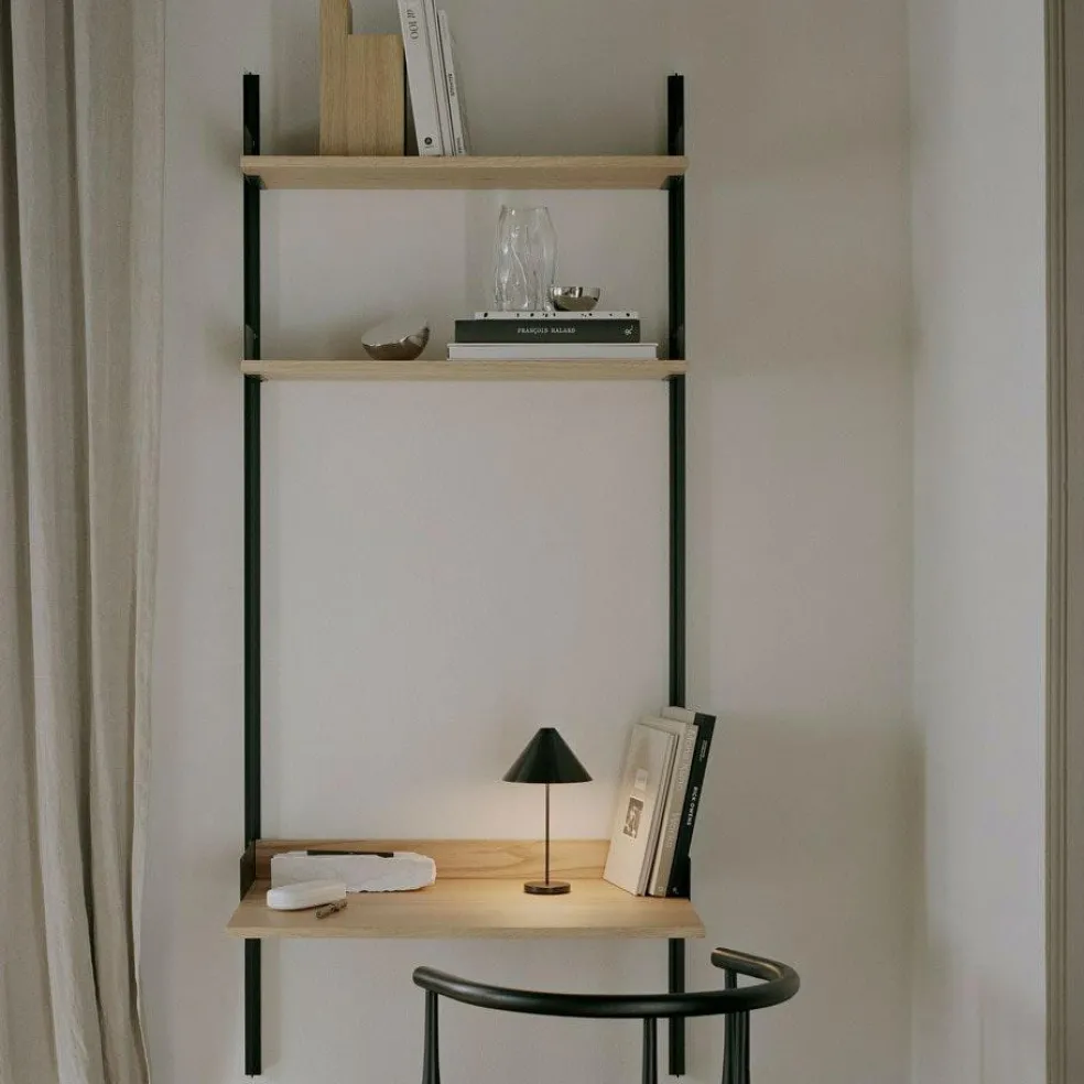 Study Shelf, Black / Oak