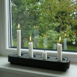 Stumpastaken Tea Light Holder Long, Black