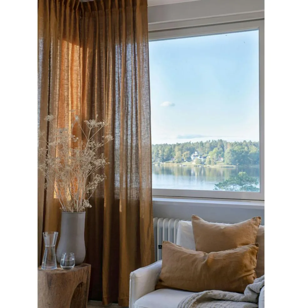 Sunshine Curtain With Heading Tape 140x250 cm, Seaweed