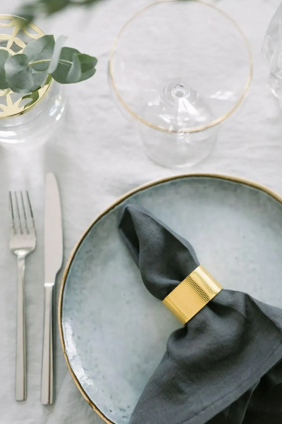 Svea Napkin Rings 6 Pcs, Silver Plated