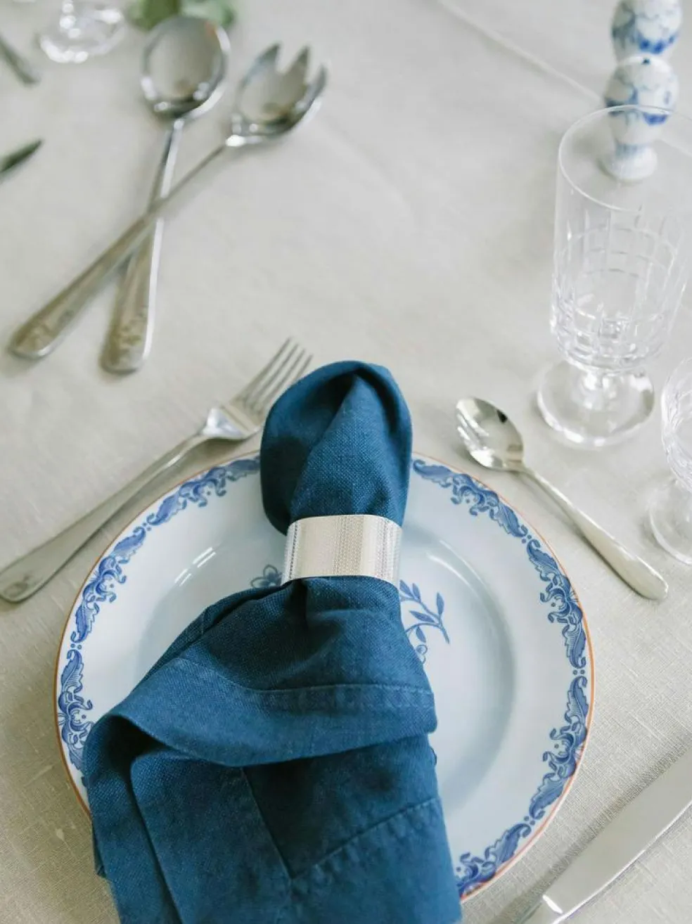 Svea Napkin Rings 6 Pcs, Silver Plated