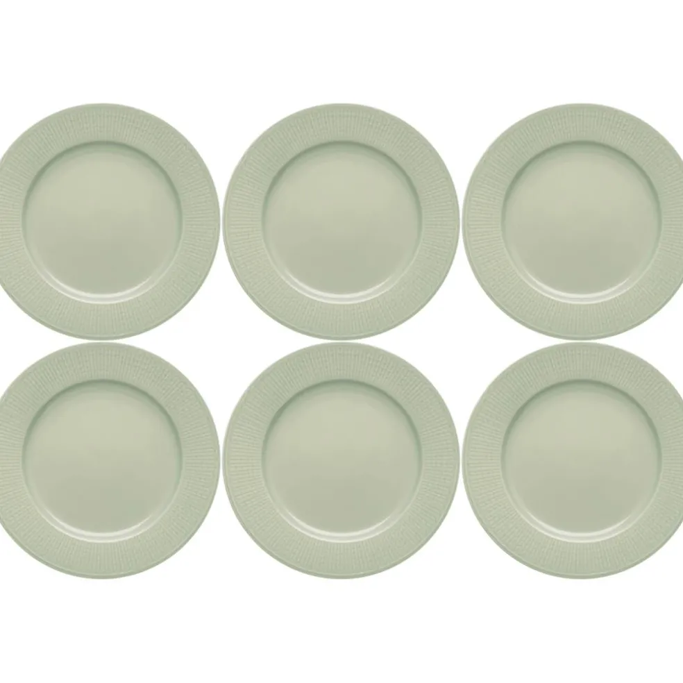 Swedish Grace Plate 21 cm 6-pack, Meadow (Light Green)