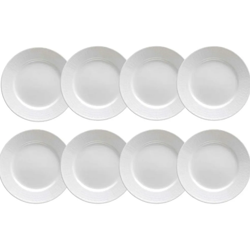 Swedish Grace Plate 21 cm Snow (White), 8 Pcs