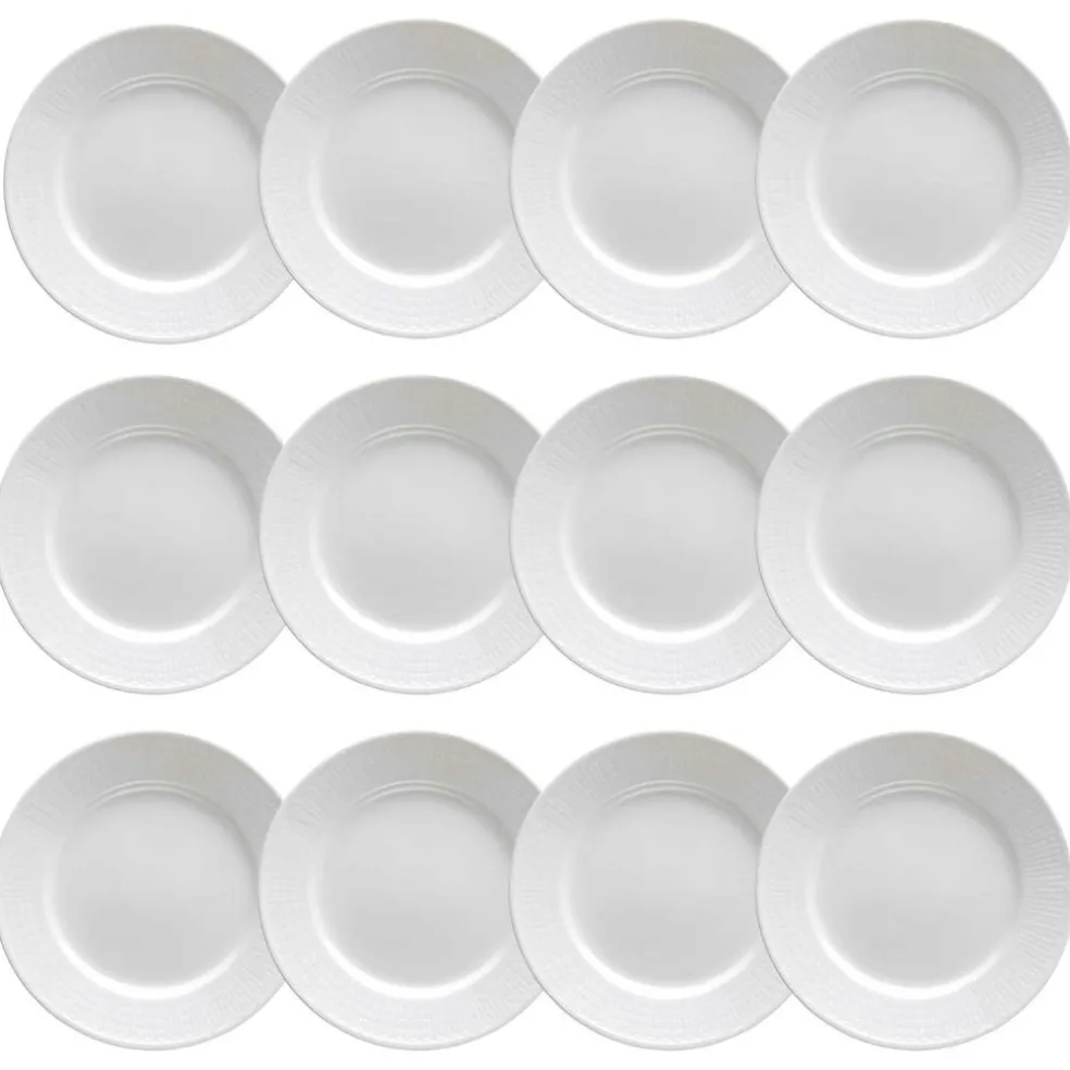 Swedish Grace Plate 21 cm Snow (White), 12 Pcs