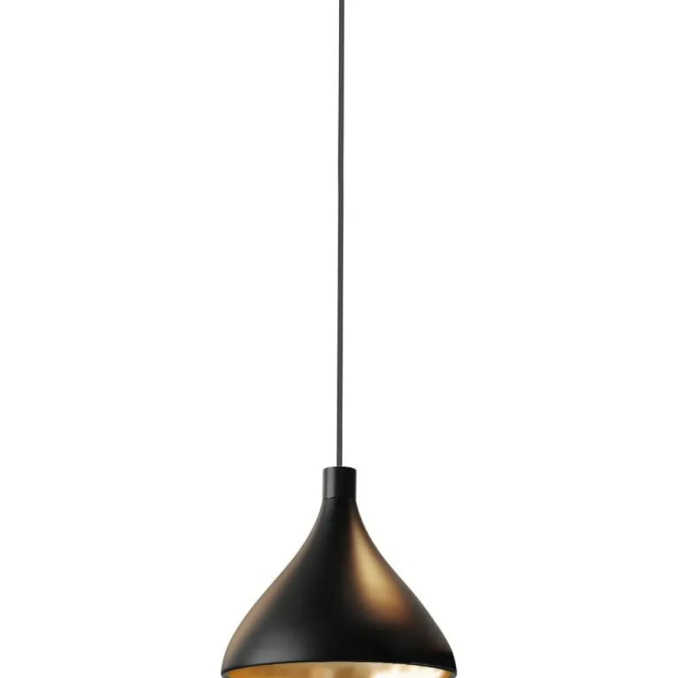 Swell Pendant 41 cm, White / Brass