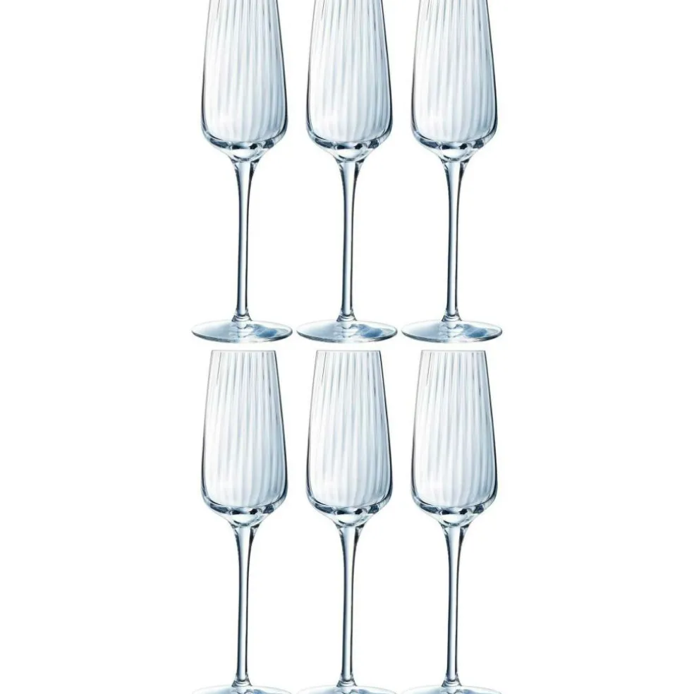 Symétrie Champagne Glass 21 cl Transparent, 6-pack
