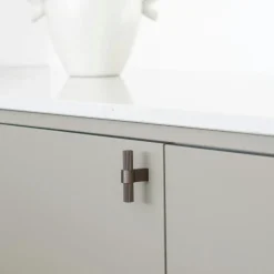 T Helix Stripe Knob, Stainless look