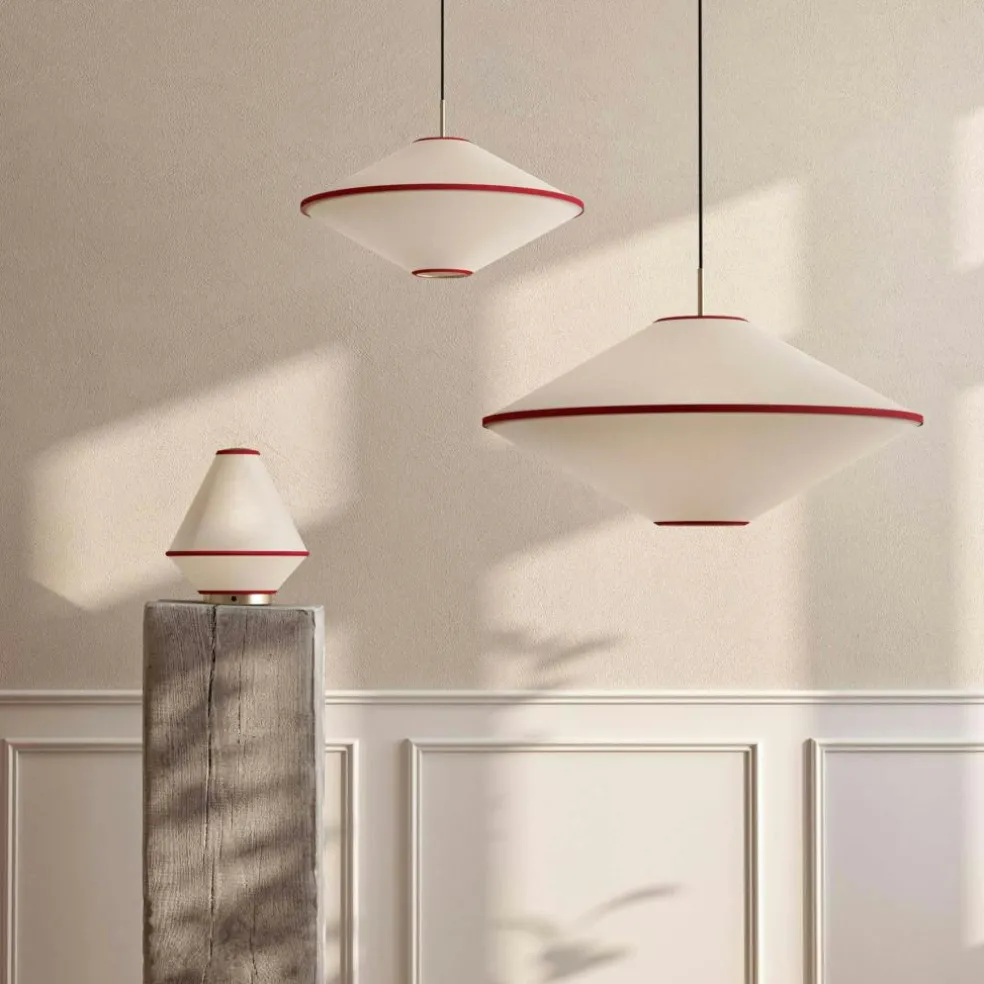 Tafta Pendant Ø65 cm Red/Off-white