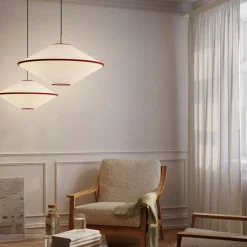 Tafta Pendant Ø65 cm Red/Off-white