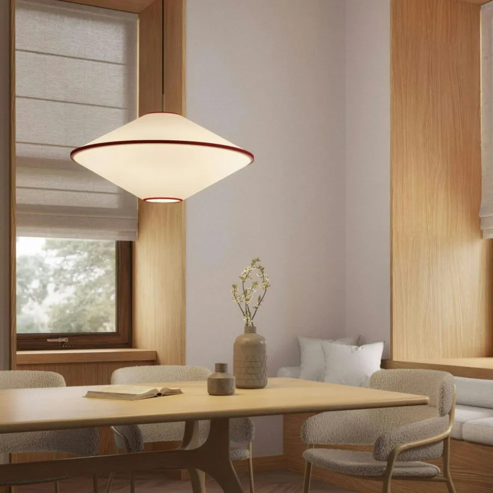 Tafta Pendant Ø65 cm Red/Off-white