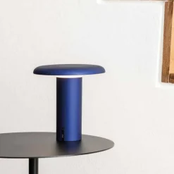 Takku Table Lamp Portable, Varnished White