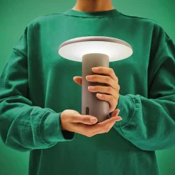 Takku Table Lamp Portable, Varnished White