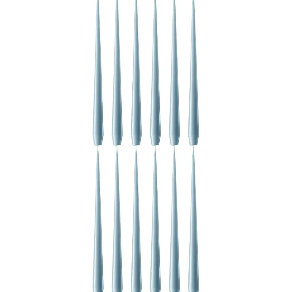 Taper Candles Lacquered 32 cm 12-pack, Eucalytus