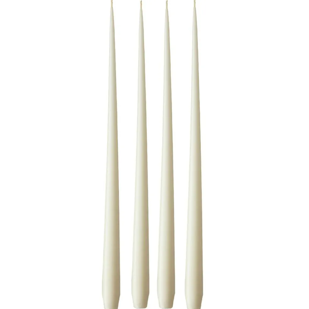 Taper Candles Matte 42 cm 4-pack, Nougat Note