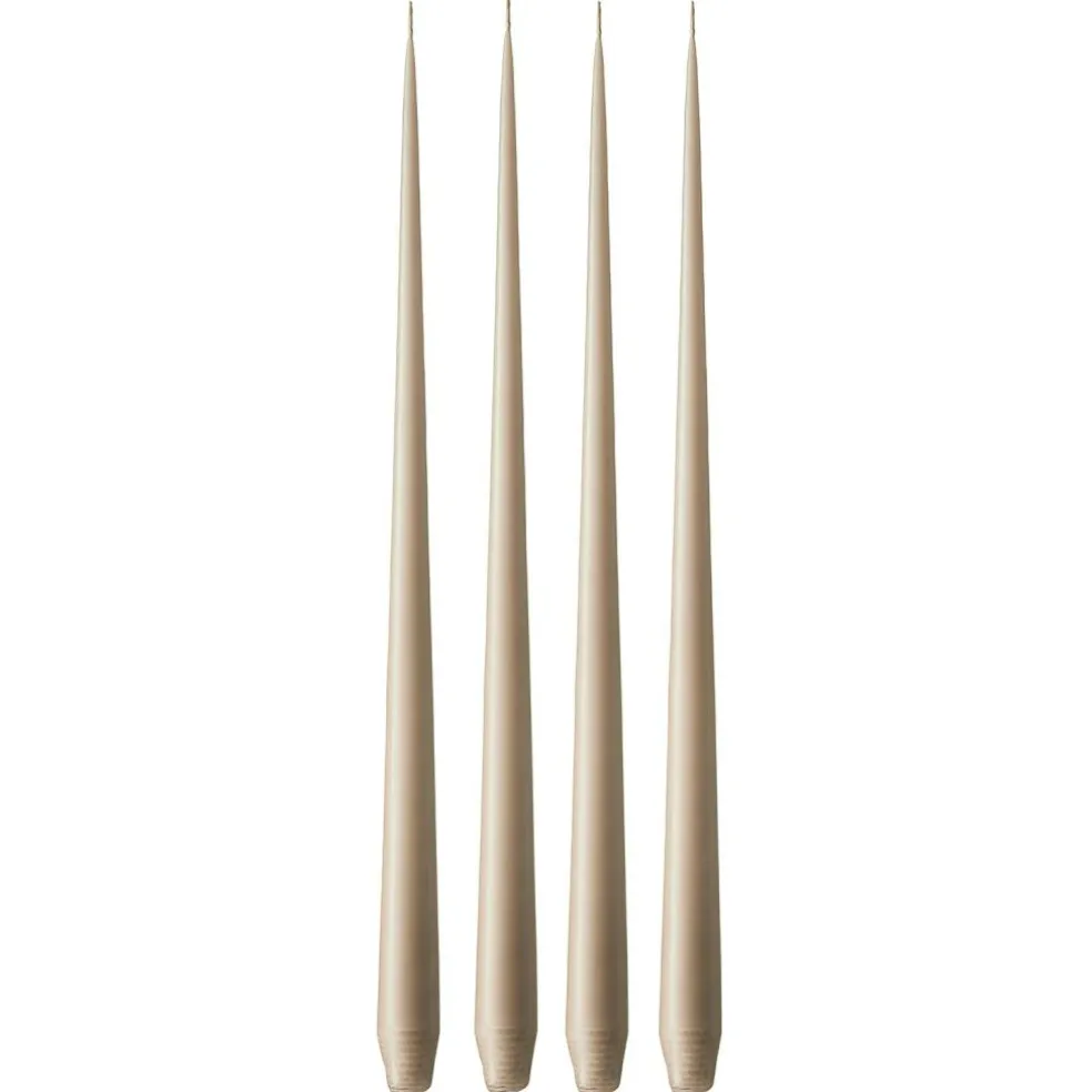 Taper Candles Matte 42 cm 4-pack, Nougat Note