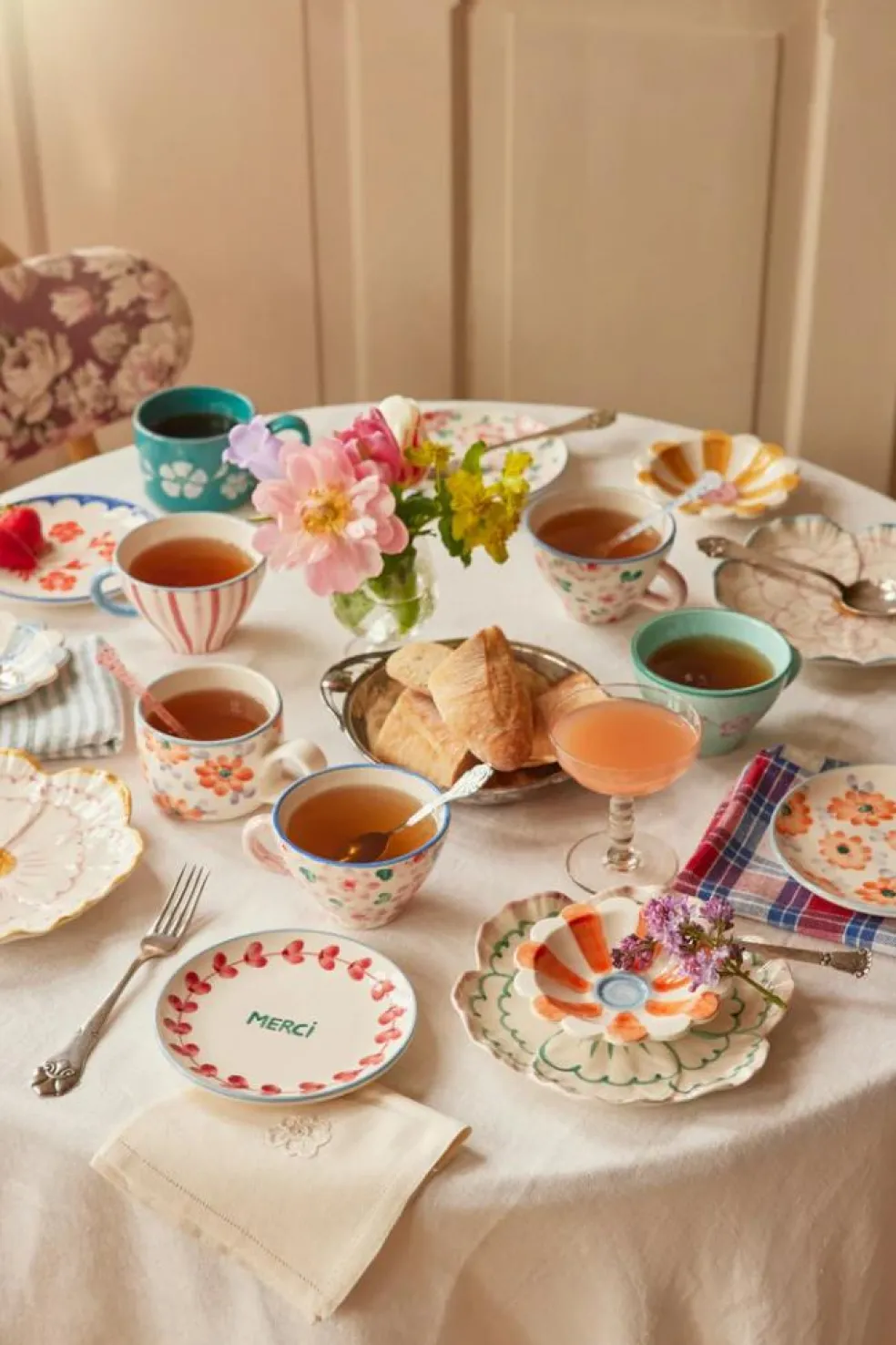 Teacup Ceramic 15 cl, Flowers