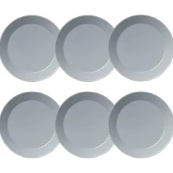 Teema Plate 26 cm Pearl Grey, 6 Pcs