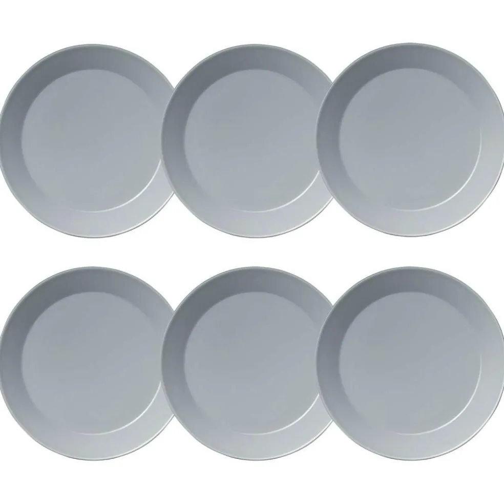 Teema Plate 26 cm Pearl Grey, 6 Pcs