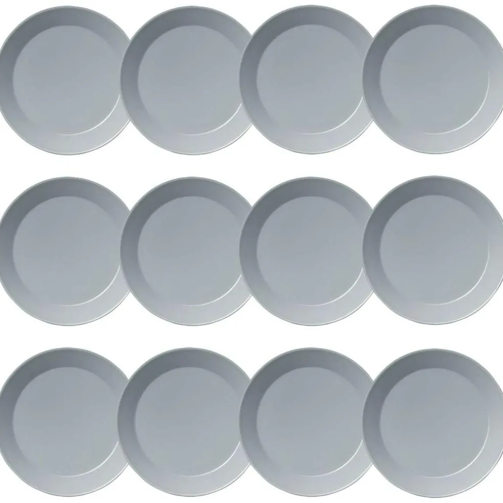 Teema Plate 26 cm Pearl Grey, 12 Pcs