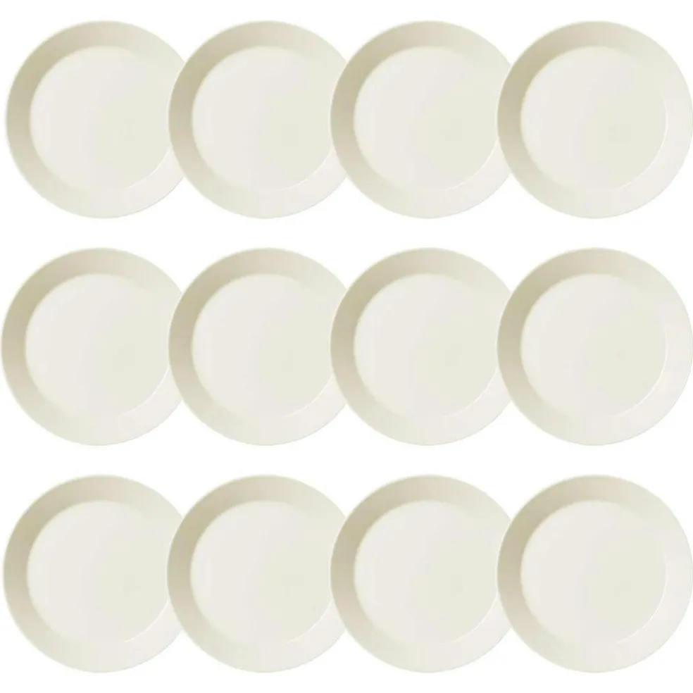 Teema Plate 21 cm White, 12 Pcs