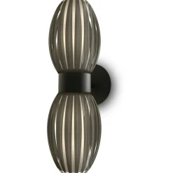 Tentacle Duo Wall Lamp, Black / Smoke
