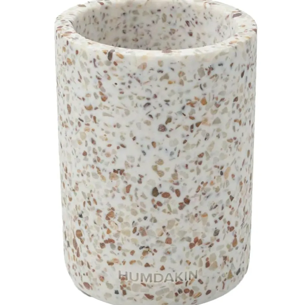 Terarazzo Vase 14 cm, White/Brown