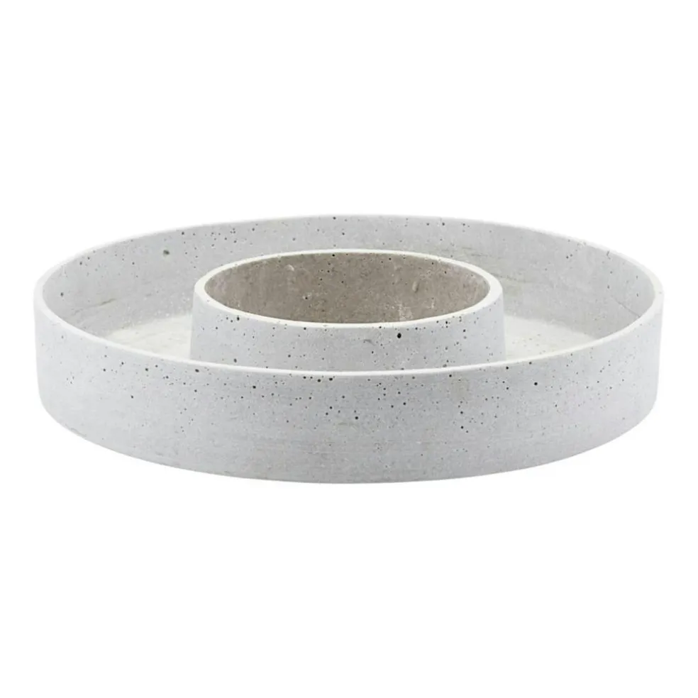 The Ring Candle Holder 35cm, White