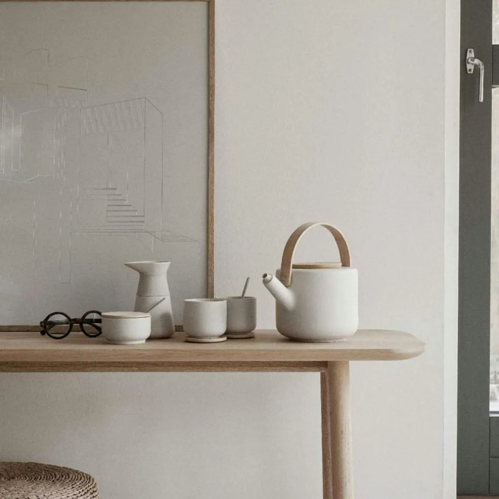 Theo Tea Mug With Coaster, Black