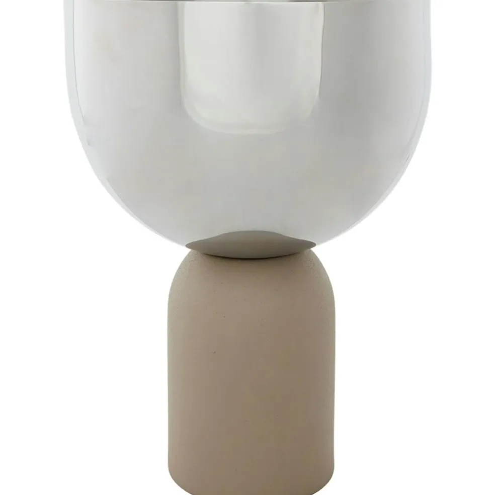 TORUS flowerpot Silver/Taupe 17xH23cm