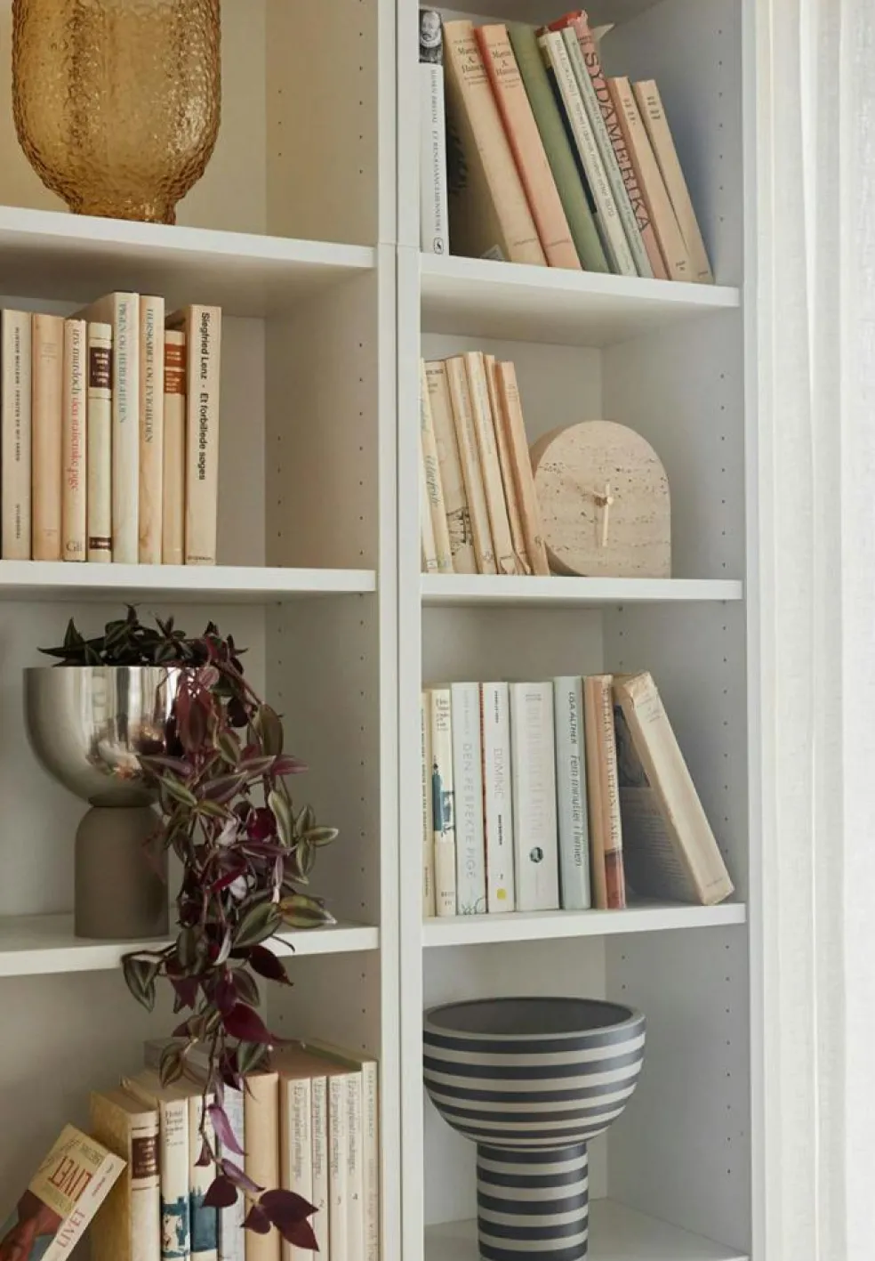 TORUS flowerpot Silver/Taupe 17xH23cm