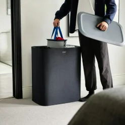 Tota Trio Laundry Basket 90 L, Black