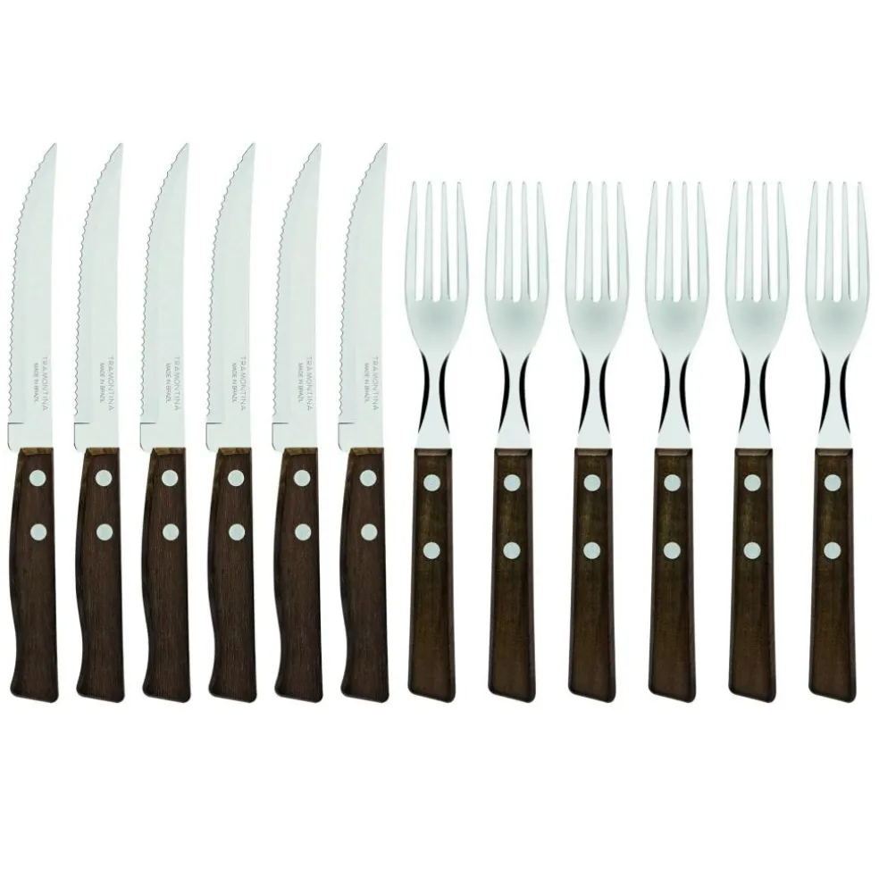 Tramontina Steak Cutlery Set 12-pack Dark Brown