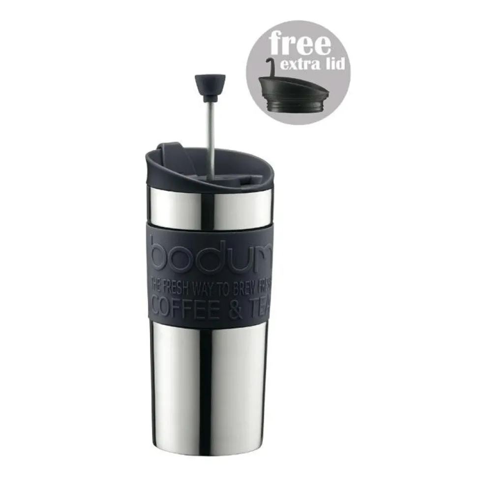 Travel Set Coffee Press 35 cl, Black/Stainless Steel