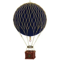 Travels Light Air Balloon Velvet Ø18 cm, Blue