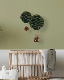 Travels Light Air Balloon Velvet Ø18 cm, Blue