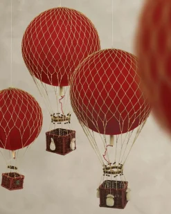 Travels Light Air Balloon Velvet Ø18 cm, Blue