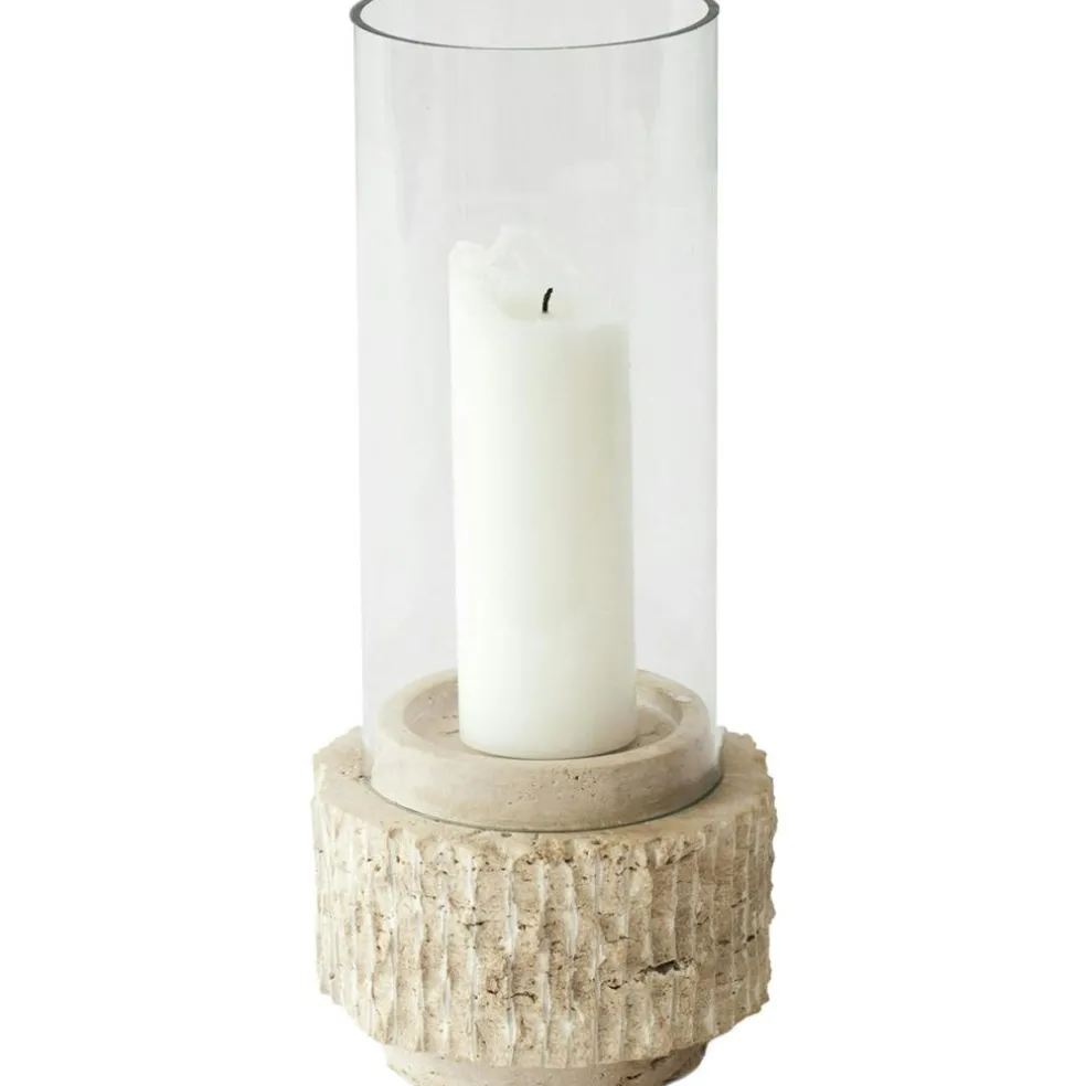 Travertine Candle Holder