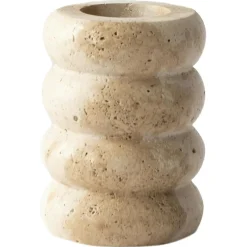 Travertine Candle Holder, 22 cm