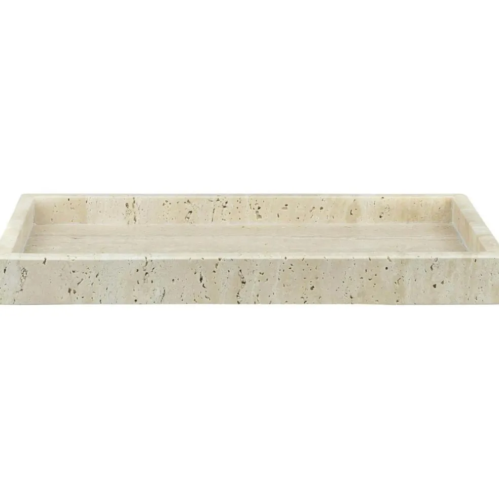 Travertine deco Tray 16x31 cm