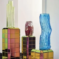 Tree Log Vase Dark Blue, 44 cm