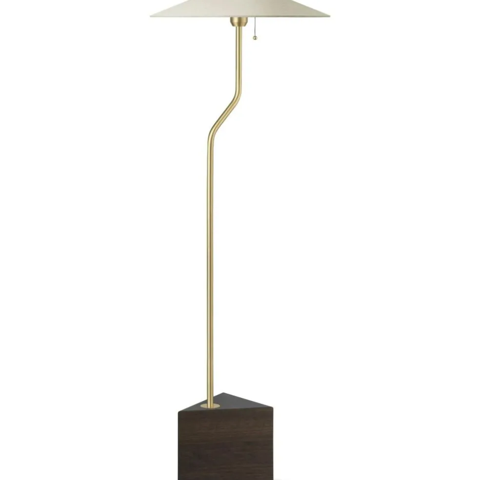 Triggy Floor Lamp, White Glazed Ash