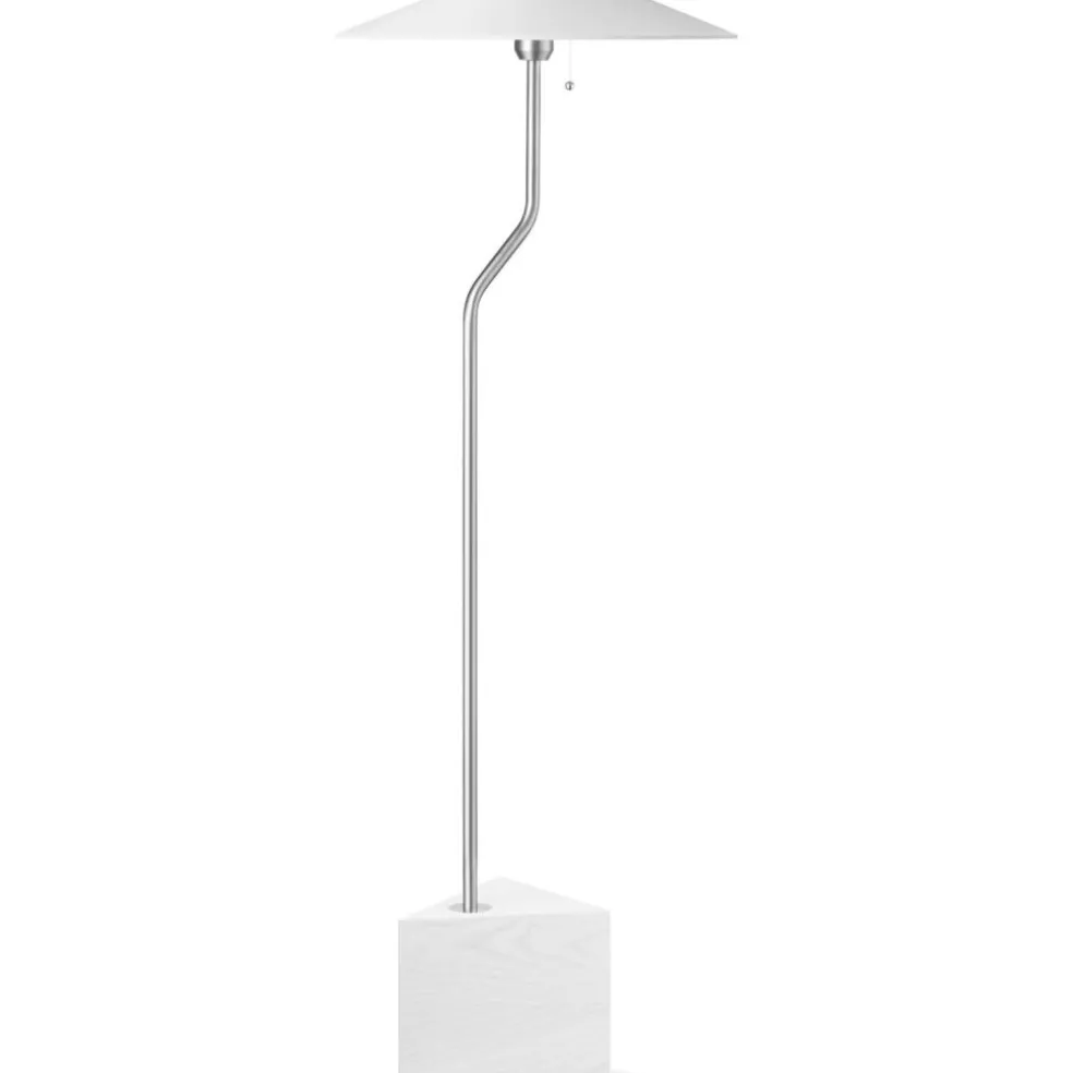 Triggy Floor Lamp, White Glazed Ash