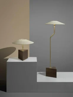 Triggy Table Lamp, White Glazed Ash