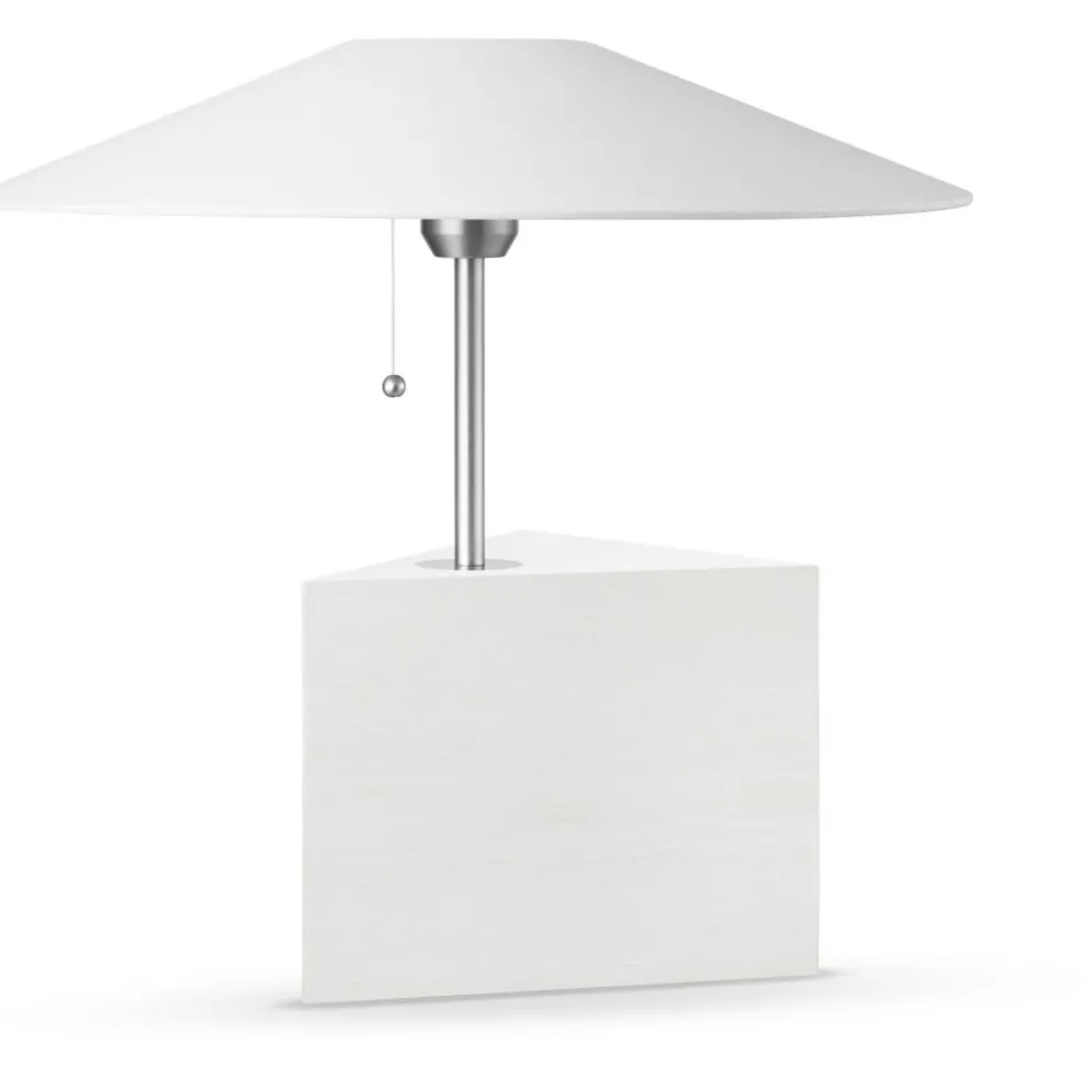 Triggy Table Lamp, White Glazed Ash