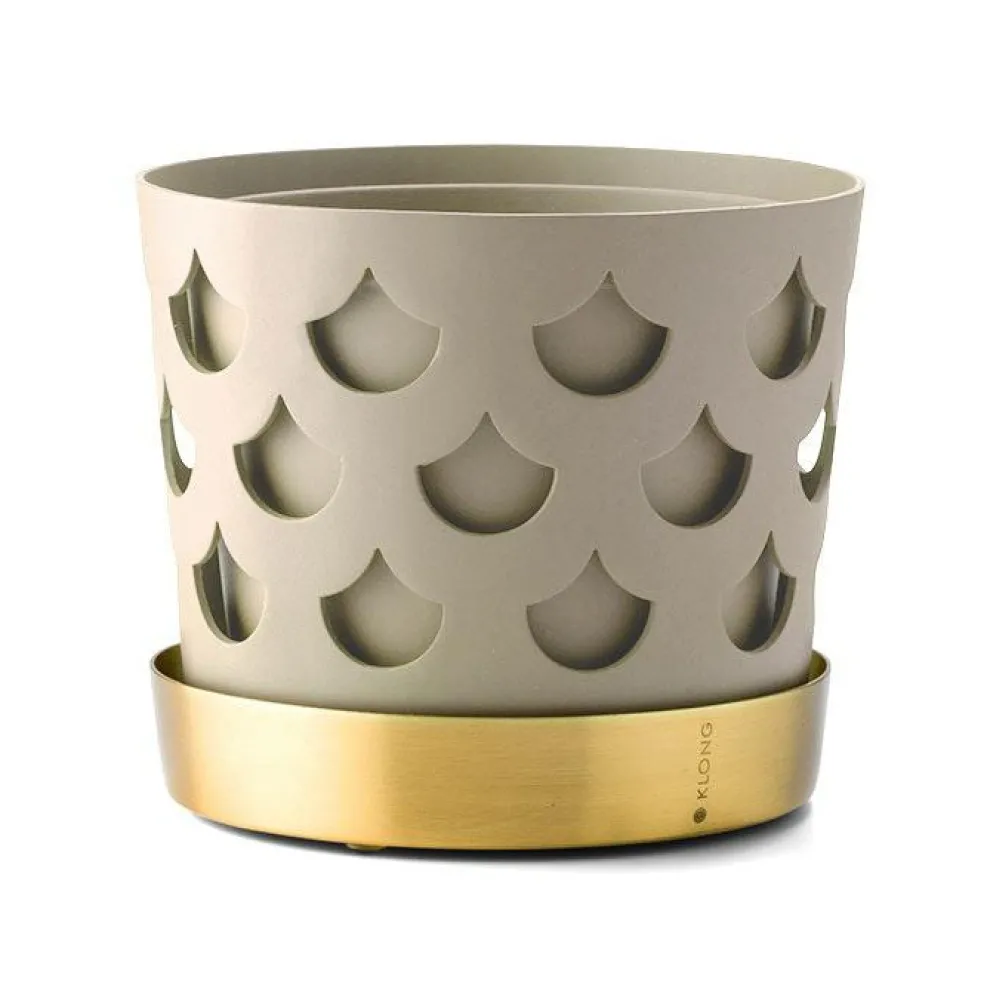 Trio Drop Pot Beige, 12 cm / Small