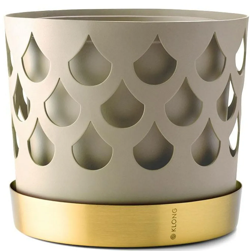 Trio Drop Pot Beige, 12 cm / Small